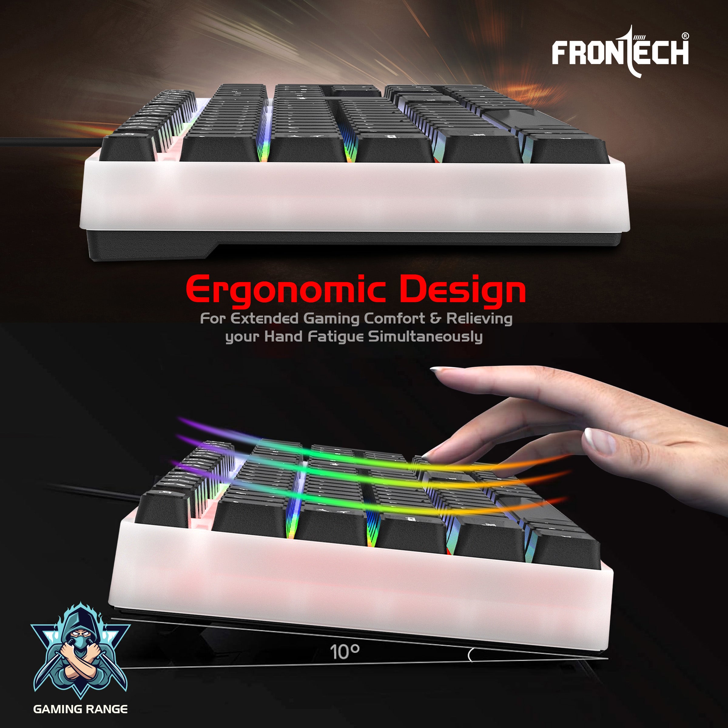 Frontech Wired Gaming Keyboard with 104 Keys (KB-0042) Frontech Wired Gaming Keyboard with 104 Keys (KB-0042)